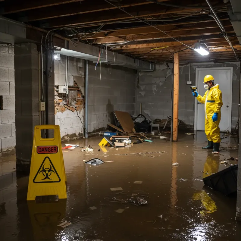 Flooded Basement Electrical Hazard in Hamburg, PA Property